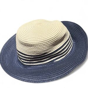 Stylish Two-Tone Straw Hat